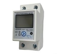 DDS668 - Contador de energía digital monofásico (220 V/120 V, pantalla LCD, montaje en carril, reajustable para medición de consumo de energía, vivienda, comercio, 230 V)