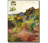 DDSEW GREWT Arte de pared de Paul Gauguin Martinica Paisajes Pósters Pintura en lienzo vintage Impresiones de Paul Gauguin para decoración moderna del hogar Cuadros 40x60cm Sin marco