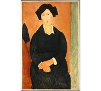 DDSEW GREWT Cuadro en lienzo La mujer italiana Póster Famoso Amedeo Modigliani Arte de pared Amedeo Modigliani Impresiones para decoración del hogar Imagen 50X70cm Sin marco