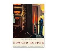 DDSEW GREWT Edward Hopper New York Movie Poster Exhibition Wall Art Abstract Painting Edward Hopper Prints For Home Modern Decor Picture 50x70cmX1 Sin marco