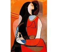 DDSEW GREWT Pablo Picasso Mujer sentada Pósters Pintura en lienzo abstracta moderna Pablo Picasso Arte de pared Pablo Picasso Impresiones para decoración del hogar Imagen 40x60cm Sin marco