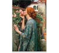 DDSEW GREWT Póster de arte de pared John William Waterhouse El alma de la rosa Pintura en lienzo vintage Impresiones de arte renacentista para decoración del hogar Imagen 30x45cm Sin marco