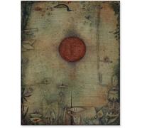 DDSEW GREWT Póster de Paul Klee On the Edge Paisaje Pintura abstracta Pintura mural vintage en lienzo Grabados de Paul Klee para salas de estar Fotos de decoración 50x70cm Sin marco