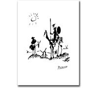 DDSEW GREWT Póster de Picasso Don Quijote Arte de pared abstracto vintage Pintura de Picasso Impresiones de Picasso para sala de estar Decoración minimalista del hogar Imagen 30x40cm Sin marco