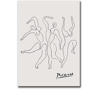 DDSEW GREWT Póster de Picasso Pablo Picasso Los Tres Bailarines Arte de Pared Abstracto Pintura de Picasso Impresiones de Picasso para Sala de Estar Decoración del Hogar Imagen 30x40cm Sin Marco