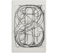 DDSEW GREWT Pósters de Jasper Johns《0-9》Pintura en lienzo Arte abstracto mural de Jasper Johns Grabados de Jasper Johns para fotos de decoración moderna del hogar 40X60cm Sin marco