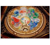 DDSEW GREWT Pósters de Marc Chagall ''Techo de la Ópera de París'' Pintura en lienzo Arte abstracto de pared Marc Chagall Impresiones para decoración del hogar Cuadros 50x70cm Sin marco