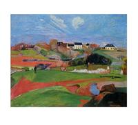DDSEW GREWT Pósters de Paul Gauguin Paisaje en Le Pouldu Pintura en lienzo Estética Arte de pared Paul Gauguin Impresiones para decoración moderna del hogar 50x70cm Sin marco