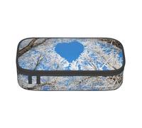 DDSFvbv Blue Sky - Estuche para lápices con diseño de árbol de invierno, suministros para estudiantes y oficina, bolsa de almacenamiento de artículos, bolsa de maquillaje, bolsa de papelería grande
