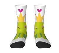 DDSFvbv Crown Frog - Calcetines deportivos unisex informales para hombre y mujer, transpirables, el mejor regalo, 2 Negro-2, Altoa única