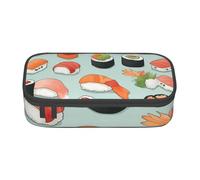 DDSFvbv Delicious Sushi - Estuche para lápices - Suministros para estudiantes y oficina - Bolsa de almacenamiento de artículos - Bolsa de maquillaje - Bolsa de papelería grande, Black, Talla única