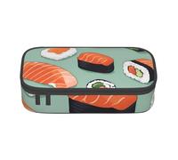 DDSFvbv Delicious Sushi - Estuche para lápices, suministros para estudiantes y oficina, bolsa de almacenamiento de artículos, bolsa de maquillaje, bolsa de papelería grande, Black, Talla única
