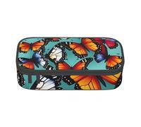 DDSFvbv Estuche para lápices de mariposa y violonchelo, suministros para estudiantes y oficina, bolsa de almacenamiento de artículos, bolsa de maquillaje, bolsa de papelería grande, Black, Talla única