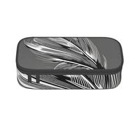 DDSFvbv Estuche para lápices de plumas bailando, suministros para estudiantes y oficina, bolsa de almacenamiento de artículos, bolsa de maquillaje, bolsa de papelería grande, Black, Talla única