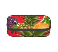 DDSFvbv Estuche para lápices Fresh Juicy Fruits Piña Bayas Sandía Uva Naranja - Suministros para estudiantes y oficina - Bolsa de almacenamiento de artículos - Bolsa de maquillaje - Bolsa de papelería