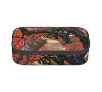 DDSFvbv Estuche para lápices Tree in The Fall - Suministros para estudiantes y oficina - Bolsa de almacenamiento de artículos - Bolsa de maquillaje - Bolsa de papelería grande, Black, Talla única
