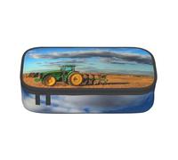DDSFvbv Fantasy Farm - Estuche para lápices de tractor - Suministros para estudiantes y oficina - Bolsa de almacenamiento de artículos - Bolsa de maquillaje - Bolsa de papelería grande, Black, Talla