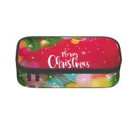 DDSFvbv Fantasy Gold - Estuche para lápices de bolas de Navidad, suministros para estudiantes y oficina, bolsa de almacenamiento de artículos, bolsa de maquillaje, bolsa de papelería grande, Black