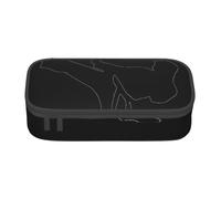 DDSFvbv Karate-highkick-icon - Estuche para lápices - Suministros para estudiantes y oficina - Bolsa de almacenamiento de artículos - Bolsa de maquillaje - Bolsa grande de papelería, Black, Talla