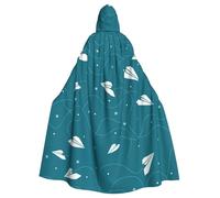 DDSFvbv Paper Plane - Capa unisex con capucha para Halloween, disfraz de cosplay para fiesta, uniforme de longitud completa