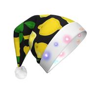 DDSFvbv Sombrero de Navidad LED de fruta de limón para adultos, sombrero de Navidad unisex iluminado, gorro de vacaciones, gorra de fiesta