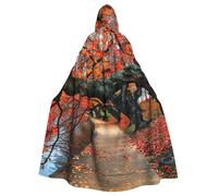 DDSFvbv Tree in The Fall - Capa unisex con capucha para Halloween, disfraz de cosplay para fiesta, uniforme de longitud completa