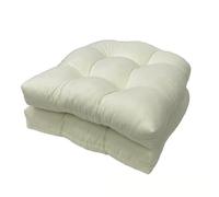 DDSQGTY Juego de 2 Cojines para sillas de Interior y Exterior, Impermeables y Resistentes a la decoloración, para Muebles de Patio - 48 x 48 cm, con Esquinas Redondeadas para jardín y césped(White)