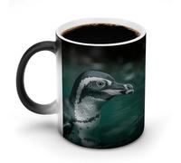 DDTKLSNV A Penguin in The Water - Taza de café de cerámica de 325 ml, sensible al calor, taza de café mágica que cambia de color, taza de té para mujeres y hombres