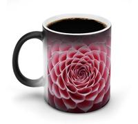 DDTKLSNV Close-Up of Flowers - Taza de café de cerámica de 325 ml, sensible al calor, taza de café mágica que cambia de color, taza de té para mujeres y hombres