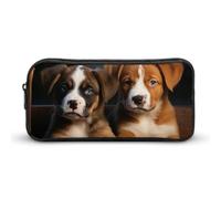 DDTKLSNV Estuche para lápices de gran capacidad, diseño de cachorros, perros, mascotas, animales, bolsa de cosméticos para mujeres y hombres