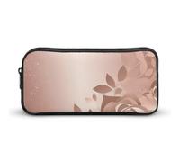 DDTKLSNV Estuche para lápices de papel pintado de rosas de gran capacidad, bonito estuche de maquillaje para mujeres y hombres