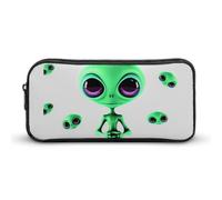 DDTKLSNV Green Alien - Estuche para lápices de gran capacidad, bonito estuche de maquillaje para mujeres y hombres