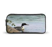 DDTKLSNV Loon Nature Birds - Estuche para lápices de gran capacidad, bonito estuche de maquillaje para mujeres y hombres