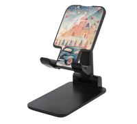 DDTKLSNV Soporte plegable para teléfono celular, altura ajustable, soporte para teléfono de escritorio, portátil, para coches en ciudades pequeñas, compatible con todos los teléfonos inteligentes