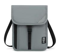 Ddujbtp Bolsa de viaje para el cuello, cartera familiar para pasaporte, organizador con bloqueo RFIDS, bolsa oculta para el cuello para mujeres y hombres, Gray, Organizador de bolsas