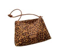Ddujbtp Bolsa holgada con estampado de leopardo de gran capacidad, bolsa de hombro moderna para axilas, bolso casual para uso diario esencial, Brown, Organizador de bolsas