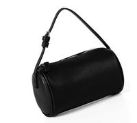 Ddujbtp Bolso cruzado cilíndrico para mujer, de piel sintética, con correa ajustable e interior espacioso para uso diario, bolsa de correa ajustable, Black, One Size