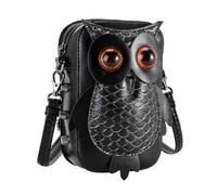 Ddujbtp Bolso cruzado de piel sintética con diseño de búho de dibujos animados para mujer, elegante y funcional, bolso de hombro medieval para uso diario