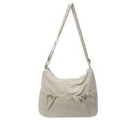 Ddujbtp Bolso de hombro plisado de nailon para mujer, bolso de moda casual, bolsa cruzada de gran capacidad para uso diario, beige, Organizador de bolsas