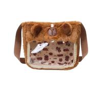 Ddujbtp Bonita mochila de felpa Capybara para niños y adolescentes, suave y práctica, con gran capacidad para la escuela o viajes, 4 (Reino Unido), Organizador de bolsas