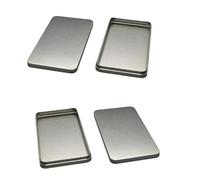 Ddujbtp Caja de almacenamiento rectangular de metal resistente con bandejas extraíbles, impermeable, compacta, organizadores para monedas, joyas, accesorios de oficina en casa, caja de monedas con