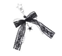 Ddujbtp Colgante de perlas y lazos, para bolso, estético, llavero para mujer, mochila, bolso, decoración, Black, Organizador de bolsas