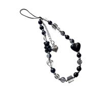 Ddujbtp Colgante único con forma de corazón para teléfono con estilos elegantes y fresa, accesorio hecho a mano