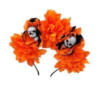 Ddujbtp Corona de rosas mexicanas, diadema de flores, diadema de esqueleto floral, diadema de Halloween, Dias Des Los Muerto, disfraz de fiesta