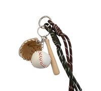 Ddujbtp Elegante llavero de béisbol con dije práctico de metal para llaves, colgante elegante accesorio para mujer, Silver, Organizador de bolsas