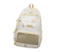 Ddujbtp Elegante mochila escolar con diseños únicos de lazo y amplio espacio de almacenamiento, mochila informal para uso diario, Amarillo, Organizador de bolsas