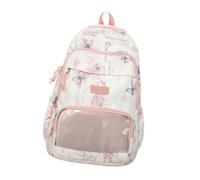 Ddujbtp Elegante mochila escolar con diseños únicos de lazo y amplio espacio de almacenamiento, mochila informal para uso diario, Pink, Organizador de bolsas