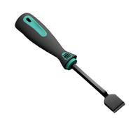 Ddujbtp Herramienta raspadora de detalles automotrices, mango ergonómico recubierto de goma, junta de construcción de acero, mango de madera de goma