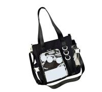 Ddujbtp Itabag - Bolso bandolera transparente con ventana de gran capacidad para colegiala japonesa, Black, Organizador de bolsas