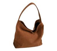 Ddujbtp Korean Styles - Bolso de hombro holgado de ante sintético para mujer, minimalistas de moda, de un solo hombro, gran capacidad, café, Organizador de bolsas